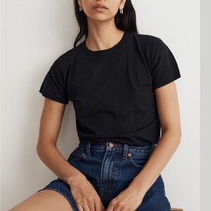 Madewell Whisper Cotton Rib-crew neck t shirt